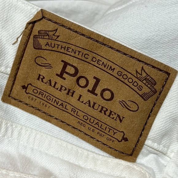 Polo Ralph Lauren Varick Slim Denim Jeans size  42x32 White Straight Leg Pants - Picture 10 of 13